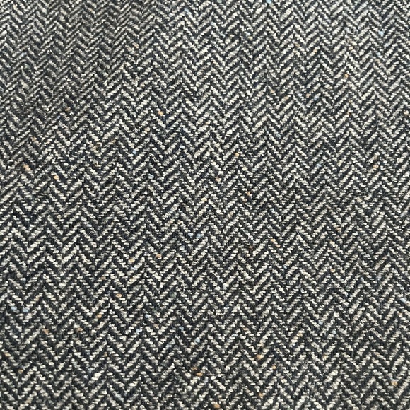 [14/16]Talbots Black White Tweed Wool Silk Blend Midi Pencil Skirt Back Slit - Picture 2 of 8